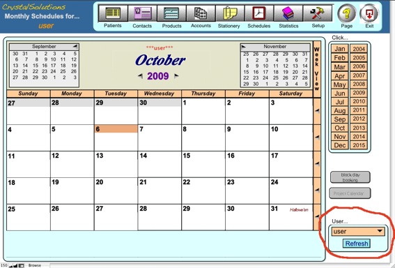 changing users schedules